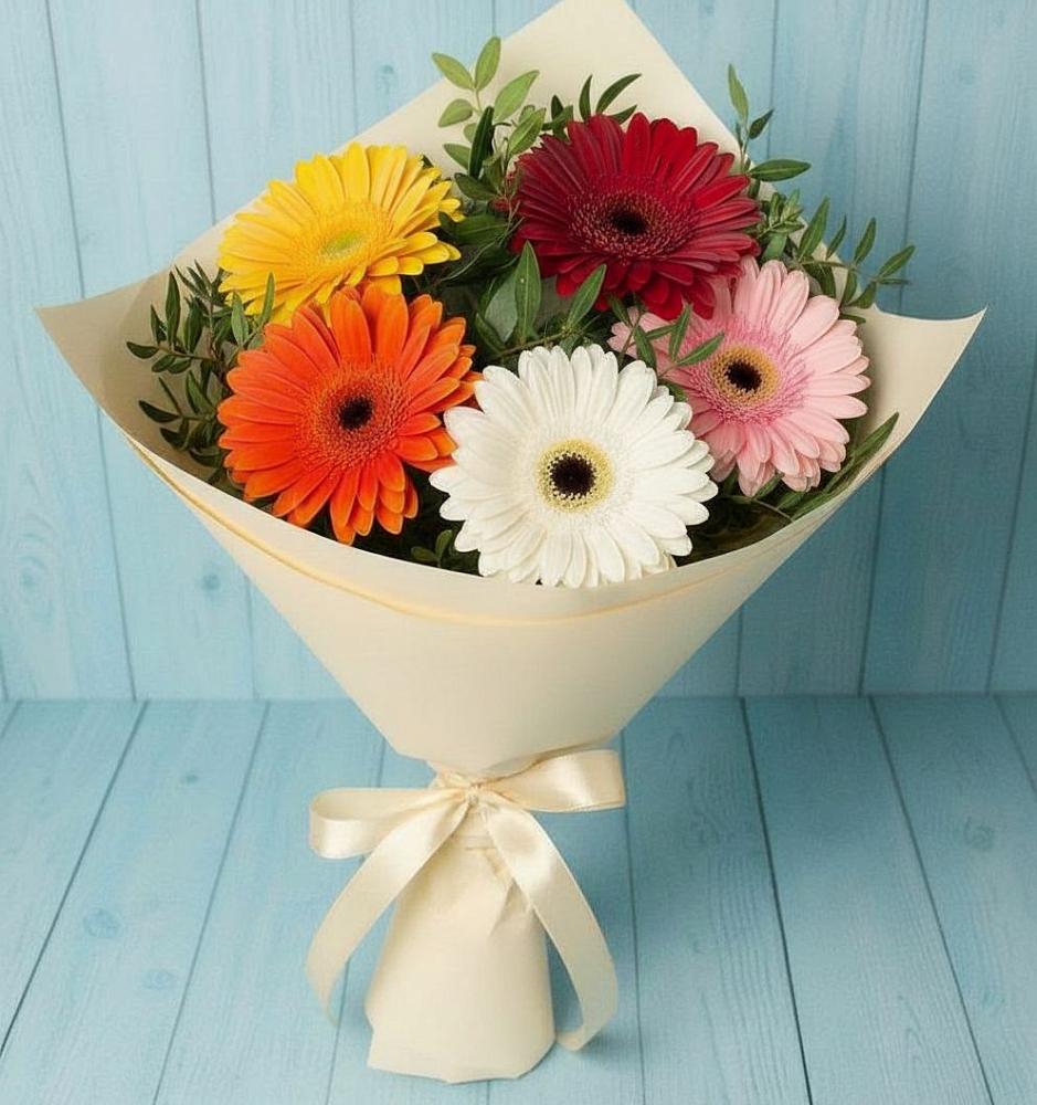 Букет цветов из: Герберы в Подгородней Покровке