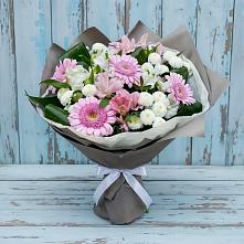 Букет цветов из:  Герберы, Альстромерии и Хризантемы в Подгородней Покровке