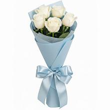 Букет 5 Белых роз Проуд в Подгородней Покровке