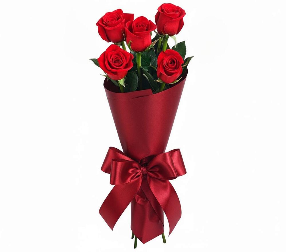 Букет 5 Красных роз Эдлесс Лав в Подгородней Покровке