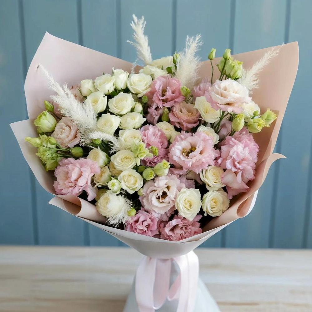 Букет цветов из: Альстромерии и Розы в Подгородней Покровке