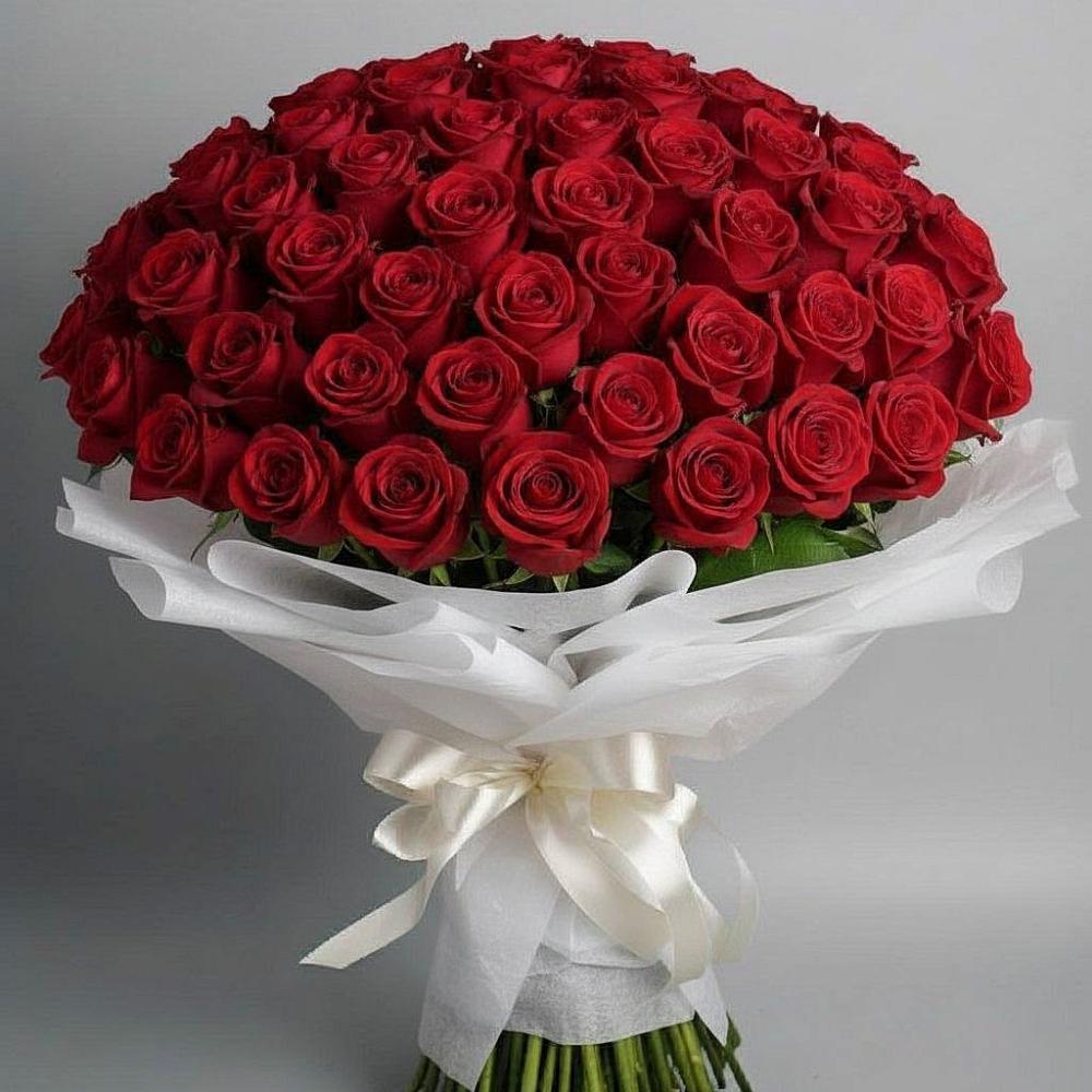 Букет 101 Красная роза Блэк Мэджик в Подгородней Покровке