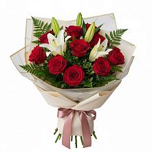 Букет цветов из:  Лилии и Розы в Подгородней Покровке