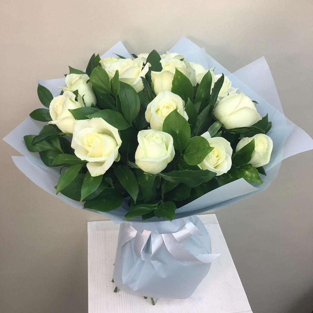 Букет 15 Белых роз Проуд в Подгородней Покровке
