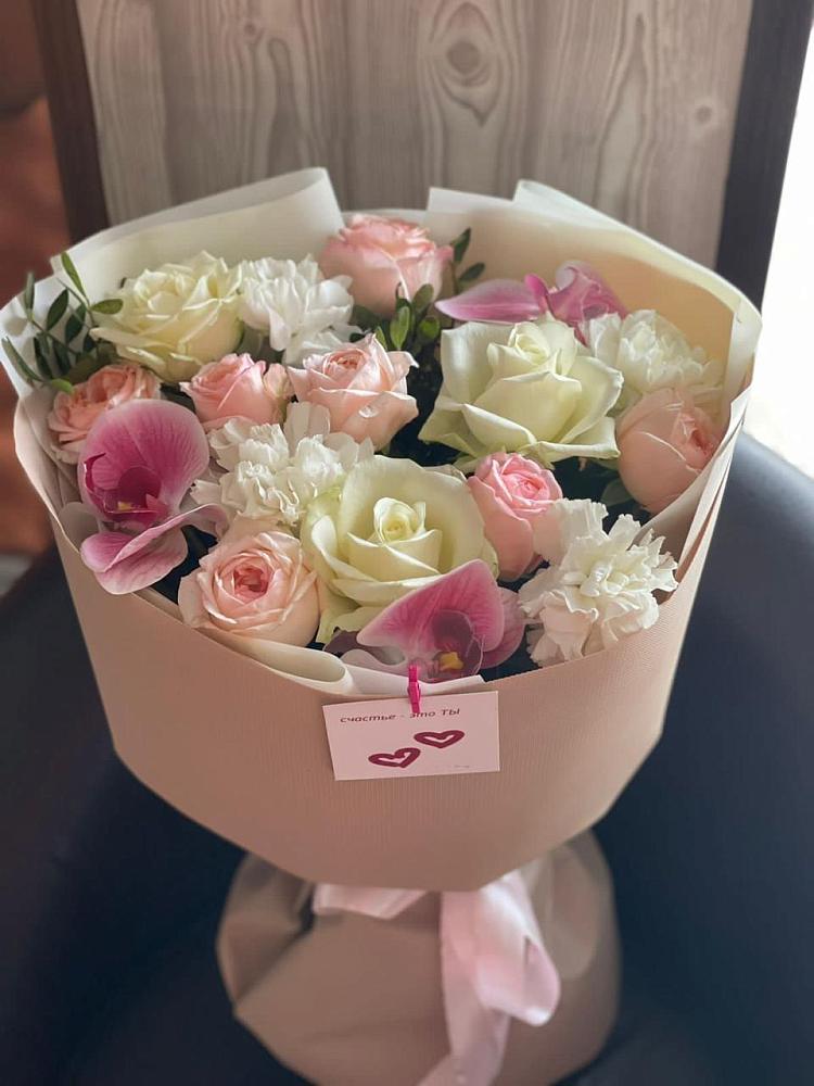 Букет цветов из: Орхидеи, Розы и Гвоздики в Подгородней Покровке