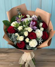 Букет цветов из:  Розы и Альстромерии в Подгородней Покровке