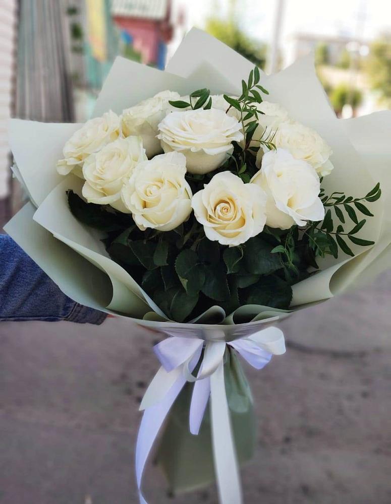 Букет Белые розы Проуд в Подгородней Покровке