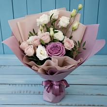 Букет цветов из:  Розы и Лизиантусы #REPLACE_PRED# Подгородней Покровке