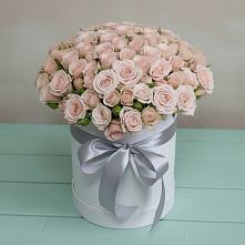 Цветочная композиция из Розы в шляпной коробке в Подгородней Покровке