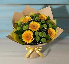 Букет цветов из:  Герберы и Хризантемы #REPLACE_PRED# Подгородней Покровке