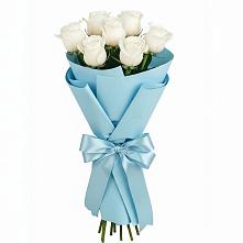 Букет 7 белых роз Проуд в Подгородней Покровке