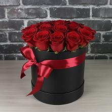 Цветочная композиция из Розы в шляпной коробке #REPLACE_PRED# Подгородней Покровке