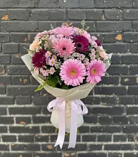 Букет цветов из:  Герберы и Хризантемы в Подгородней Покровке