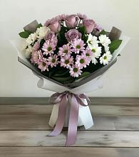 Букет цветов из:  Хризантемы и Розы в Подгородней Покровке