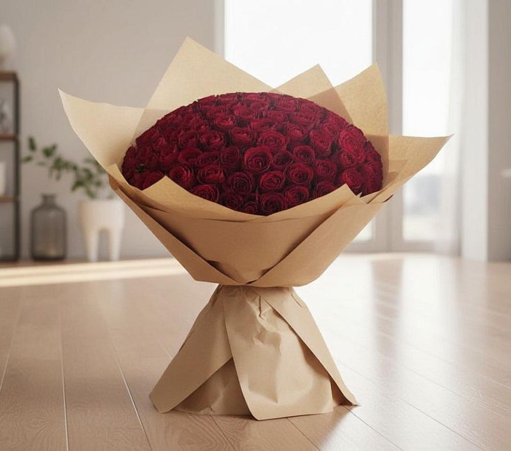 Букет 101 Красная роза в Подгородней Покровке