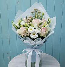 Букет цветов из:  Розы и Лизиантусы #REPLACE_PRED# Подгородней Покровке