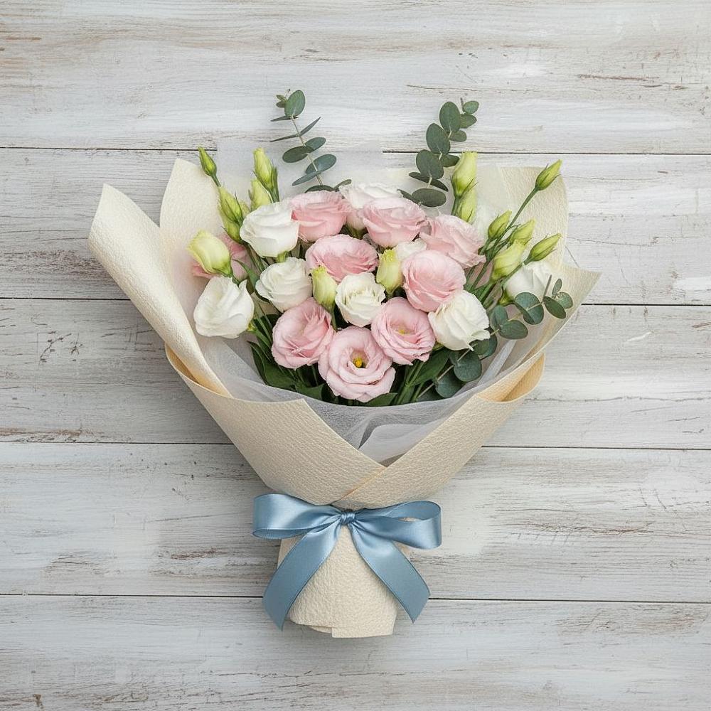 Букет цветов из: Лизиантусы в Подгородней Покровке